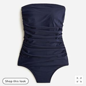 J. Crew Ruched bandeau one-piece